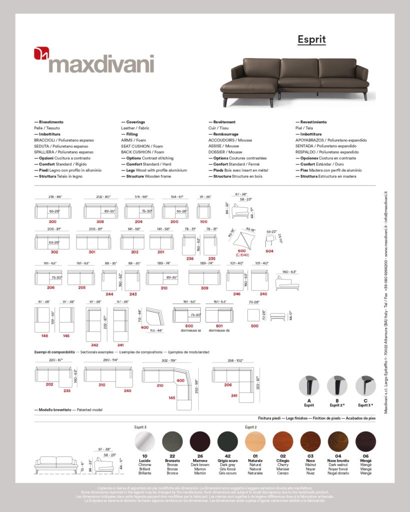 Fiche technique esprit Maxdivani