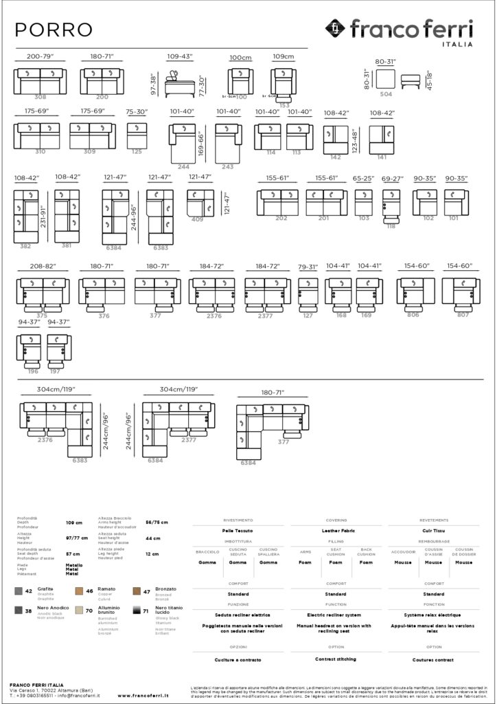 Fiche technique porro francoferri