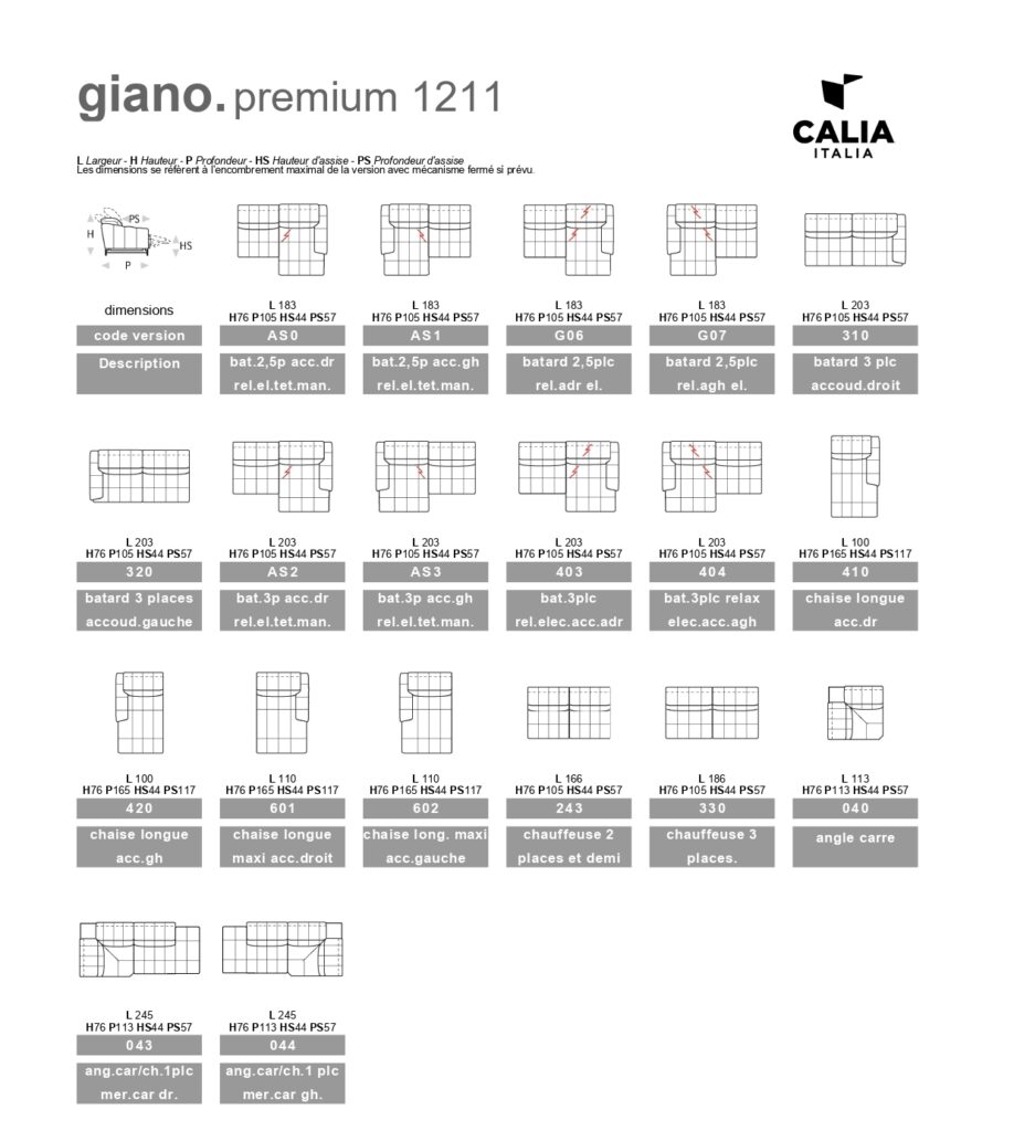 Fiche technique Giano calia