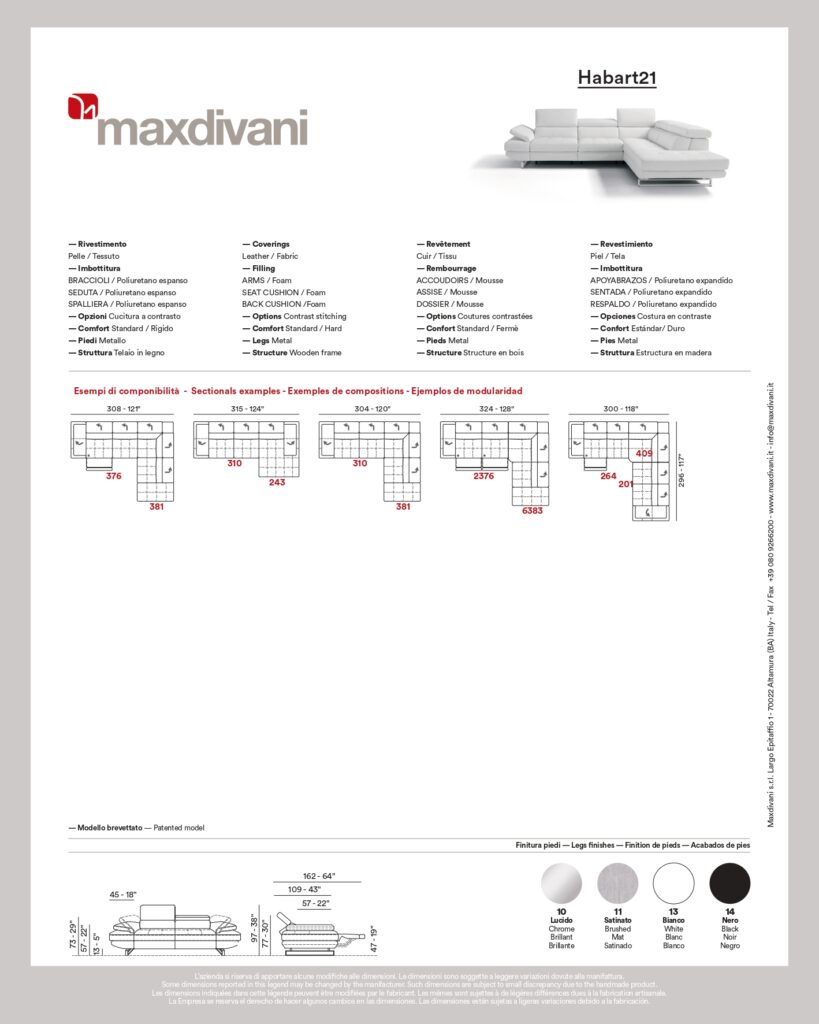 Fiche technique habart 21 Maxdivani