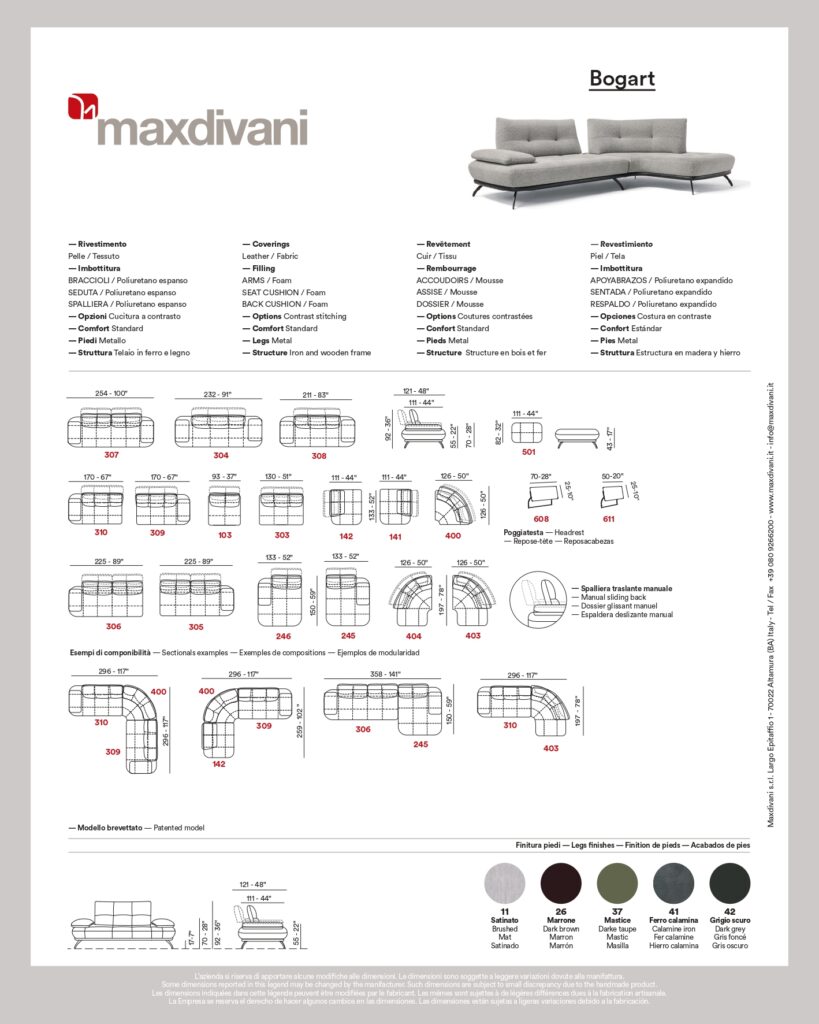 Fiche technique bogart Maxdivani