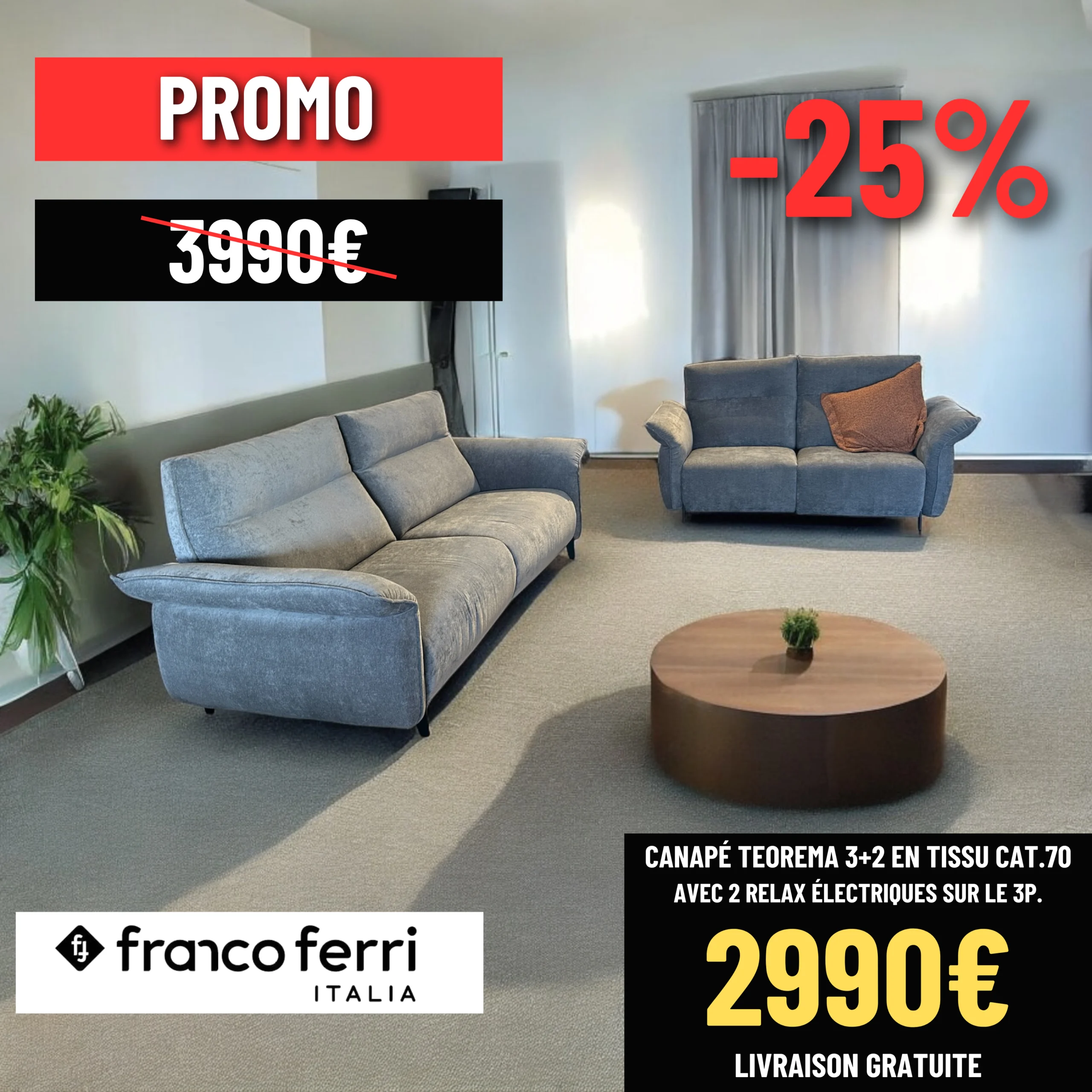 Promo canapé Teorema Francoferri