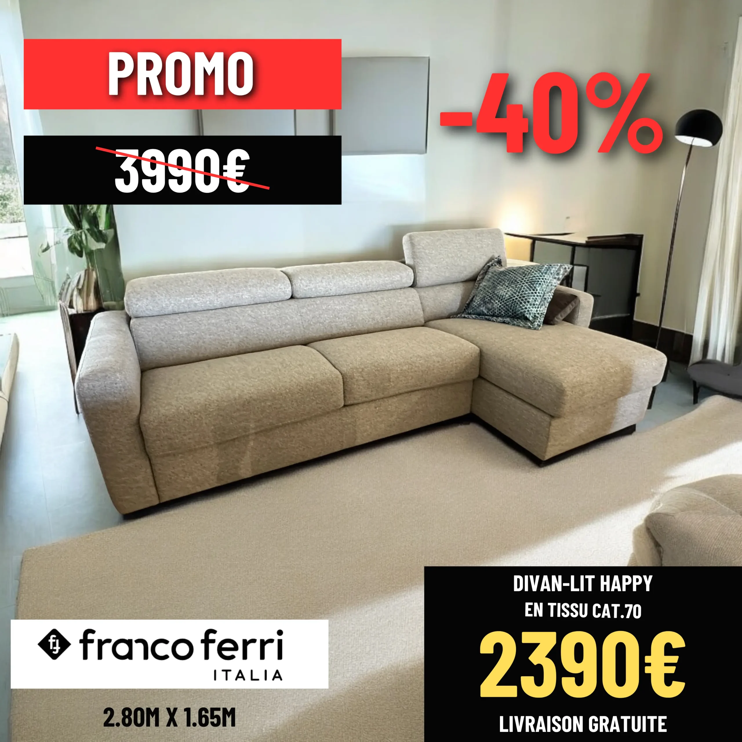 Promo Divan-lit Happy Franco ferri