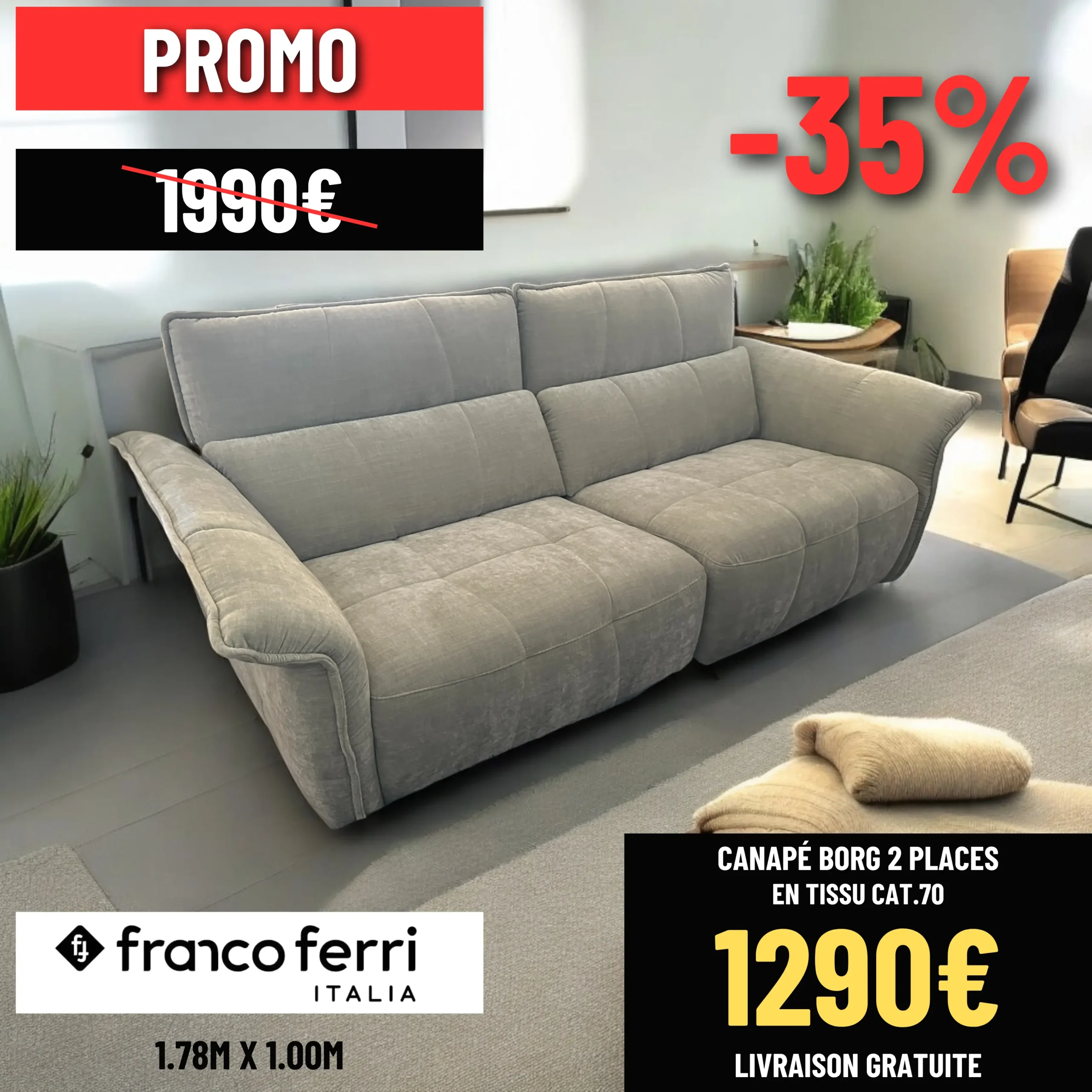 Promo Canapé Borg Franco Ferri